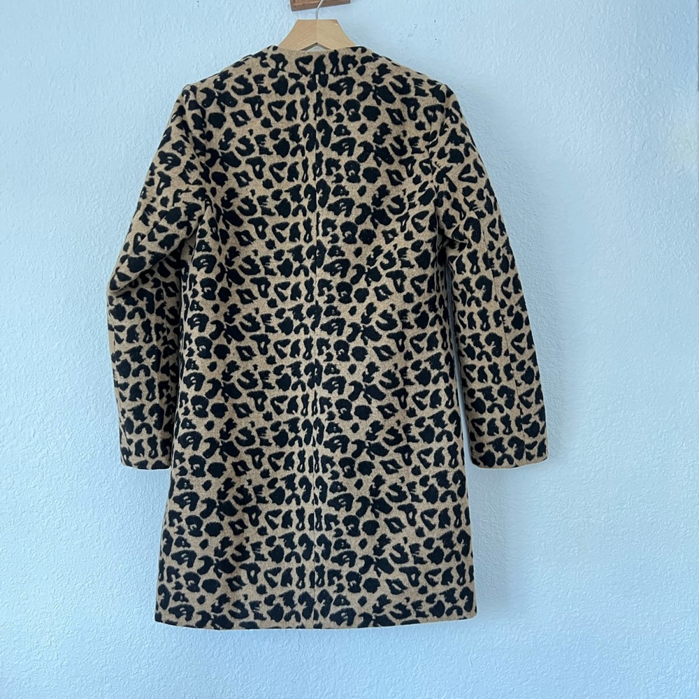 Lulu’s Leopard Print Coat Open Front S. - image 6